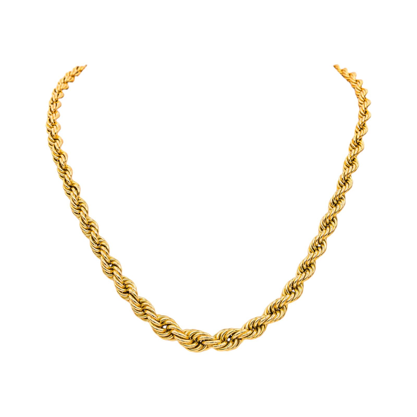 Collier Maille corde Or jaune