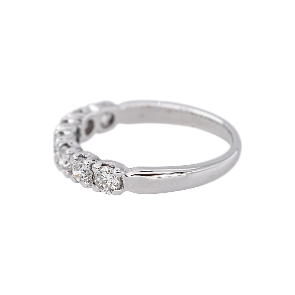Bague Demi-alliance Or blanc Diamant