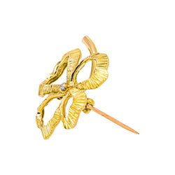Broche Trèfle Or jaune Diamant