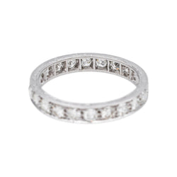 Bague Alliance américaine Or blanc Diamant
