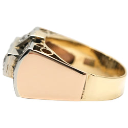 Bague Tank en or jaune et saphirs
