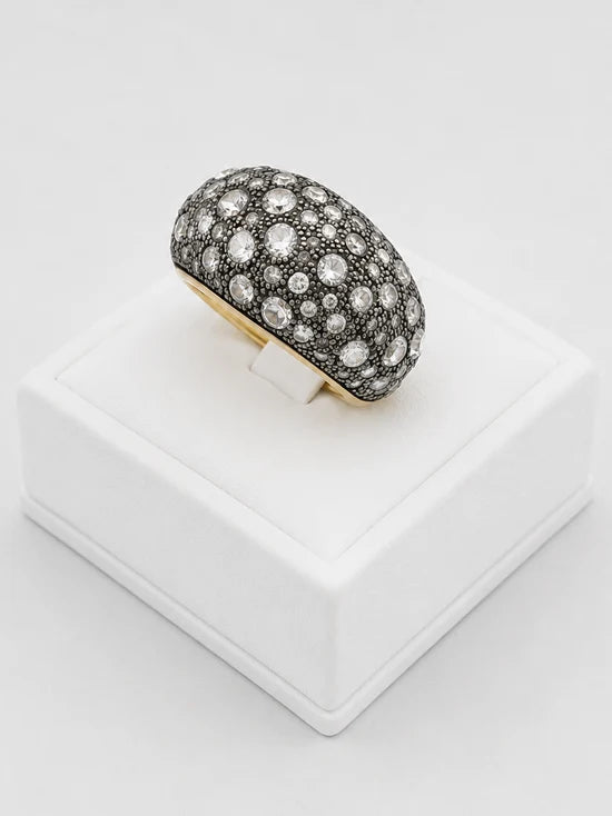 Bague Dôme POMELLATO Tango en or jaune et diamants