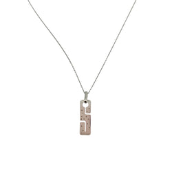 Collier Pendentif DINH VAN "Seventies" en or blanc et diamants