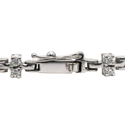 Bracelet en or blanc et diamants