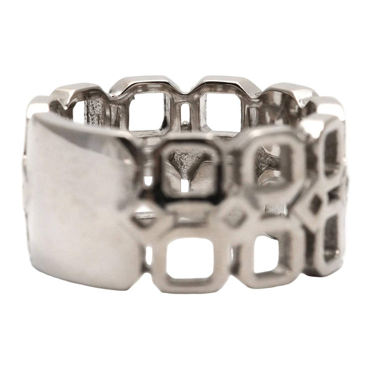 Bague Bandeau en or blanc et diamants