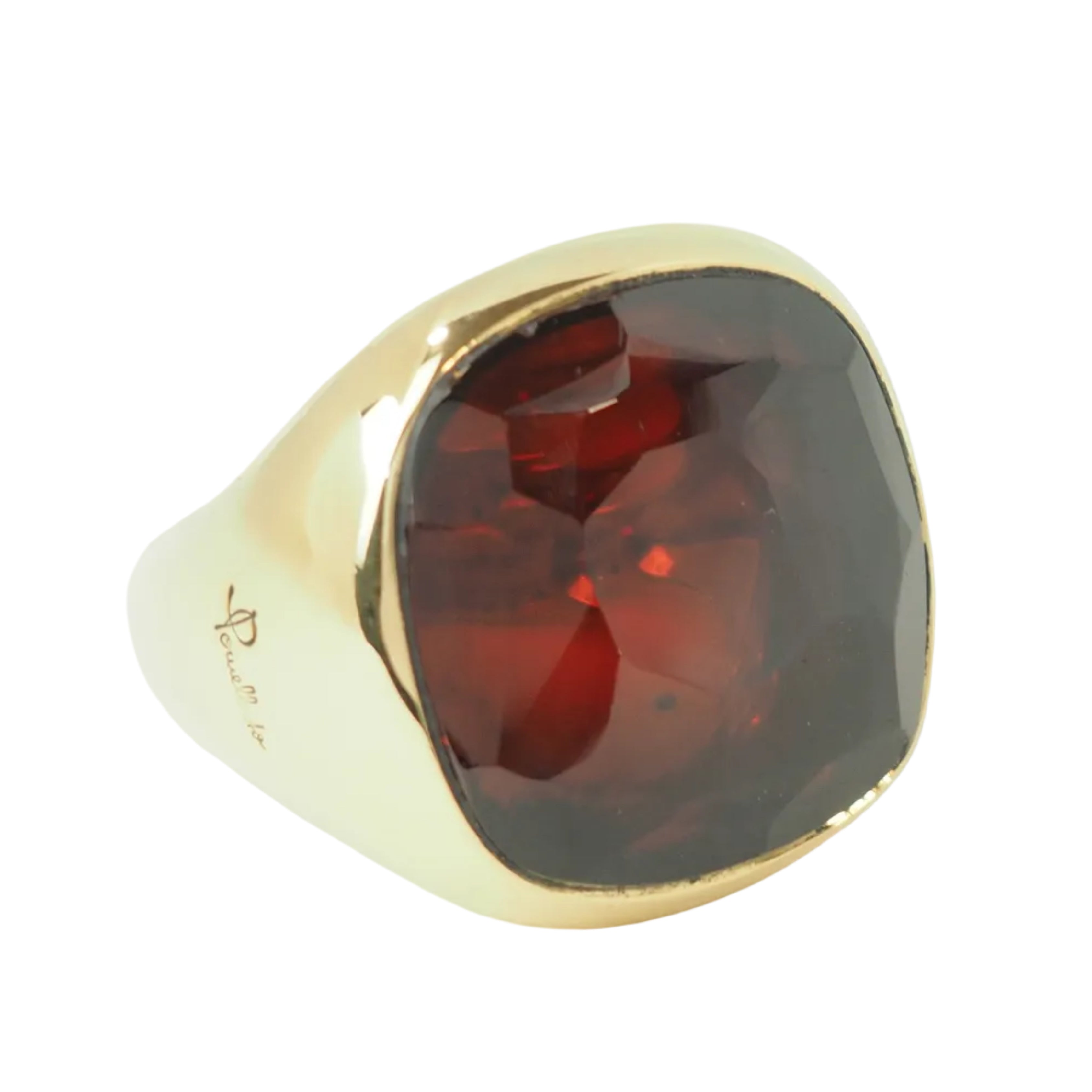 Bague POMELLATO "Victoria" en or jaune et grenat