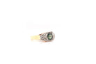 Bague 1940 saphir vert en or 18k et platine - Castafiore