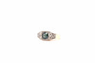 Bague 1940 saphir vert en or 18k et platine - Castafiore