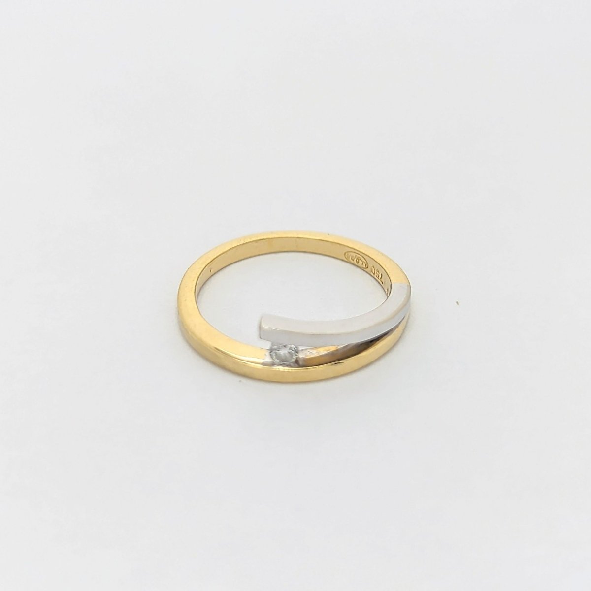 Bague 2 ors et diamant - Castafiore