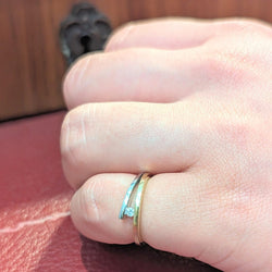 Bague 2 ors et diamant - Castafiore