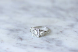 Bague 3 diamants Art Deco - Castafiore