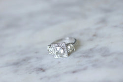 Bague 3 diamants Art Deco - Castafiore