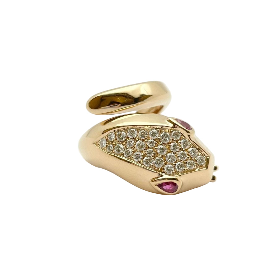 Bague ADAMAS Nizza en or rose rubis et diamants - Castafiore