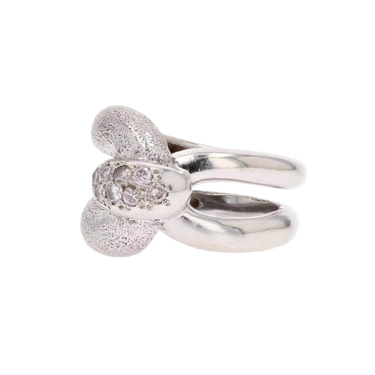 Bague AGRAFE en or blanc diamants - Castafiore