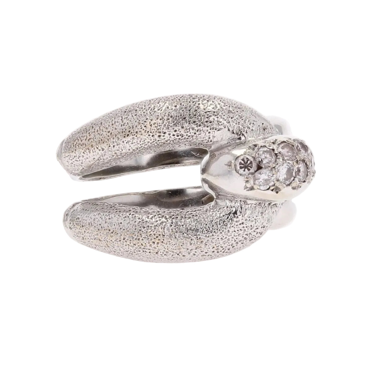 Bague AGRAFE en or blanc diamants - Castafiore