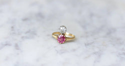 Bague aigrette diamant et tourmaline rose - Castafiore