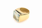 Bague aigue-marine en or jaune 18k - Castafiore