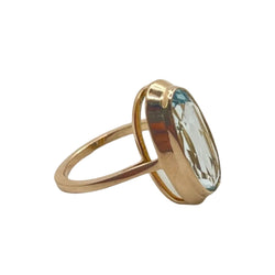 Bague Aigue - marine en or rose - Castafiore