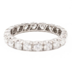 Bague Alliance américaine en or blanc et diamant - Castafiore