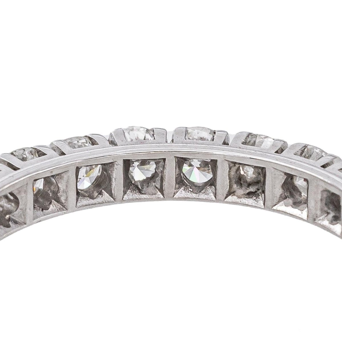 Bague Alliance américaine Or blanc Diamant - Castafiore