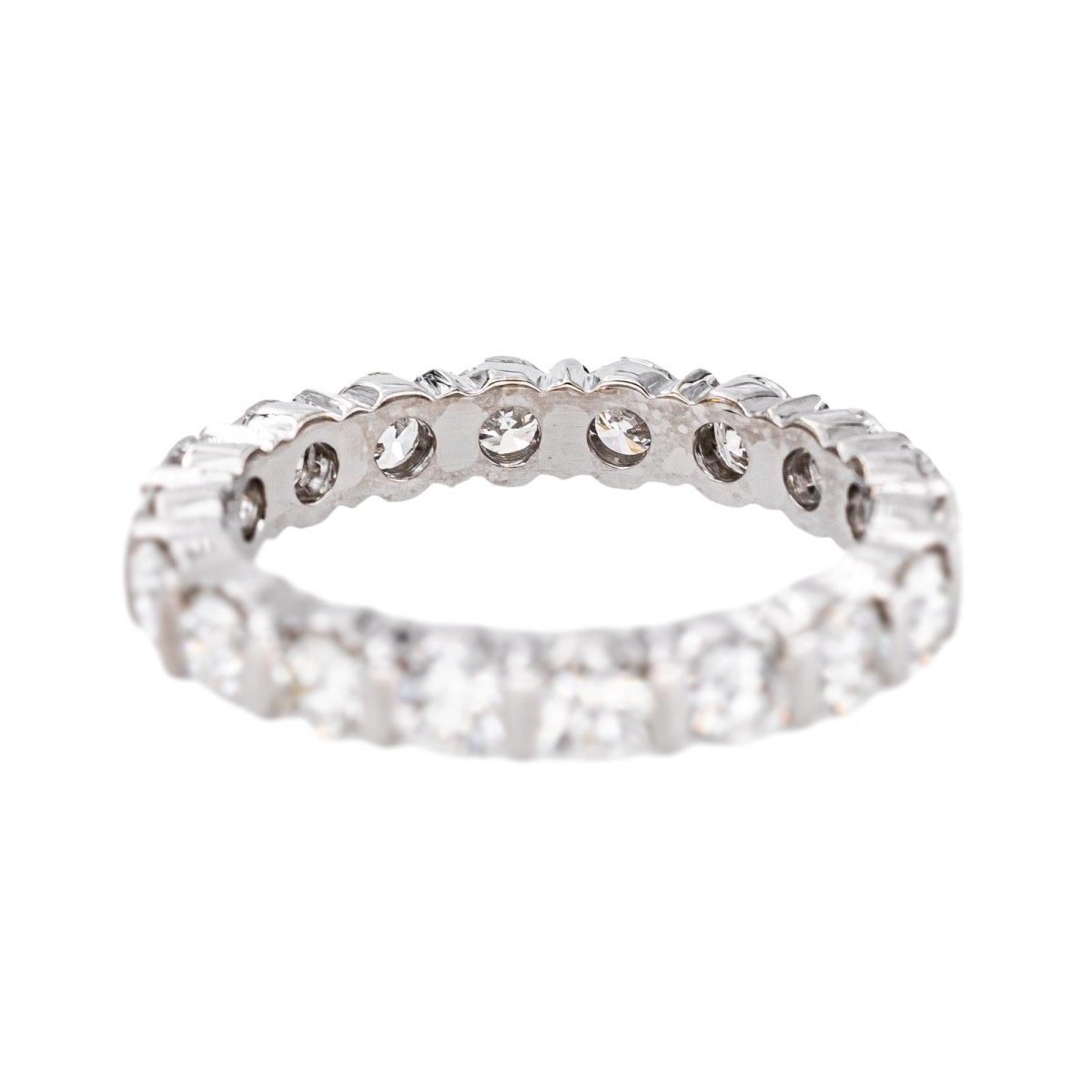 Bague Alliance américaine Or blanc Diamant - Castafiore