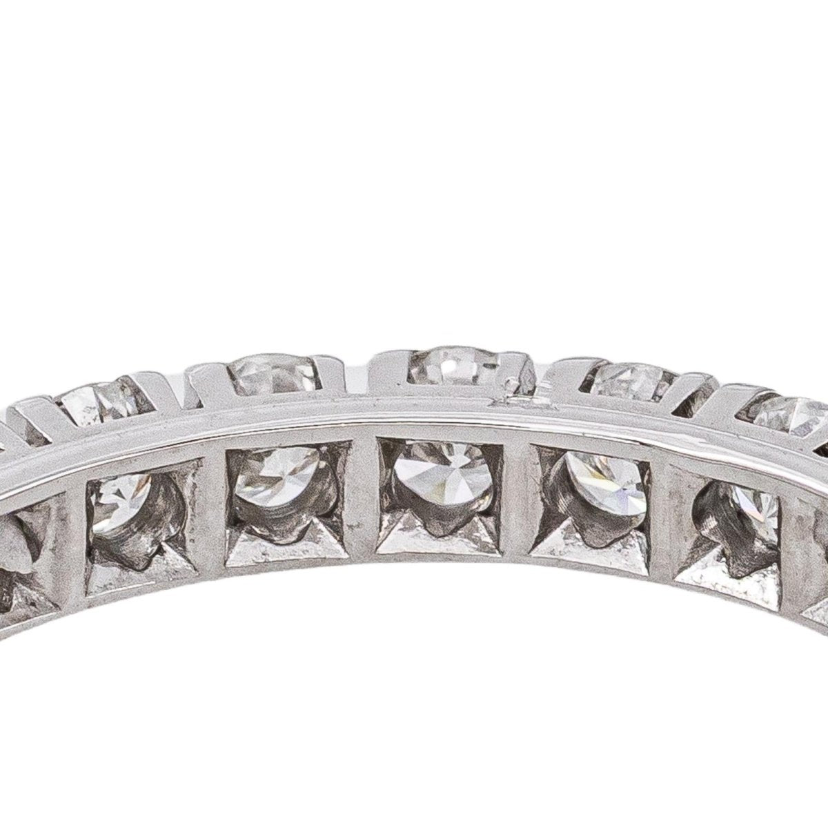 Bague Alliance américaine Or blanc Diamant - Castafiore
