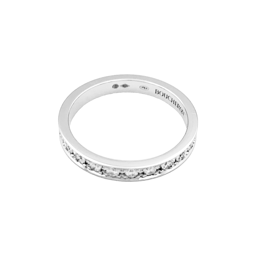 Bague Alliance BOUCHERON "Beloved" en platine et diamants - Castafiore
