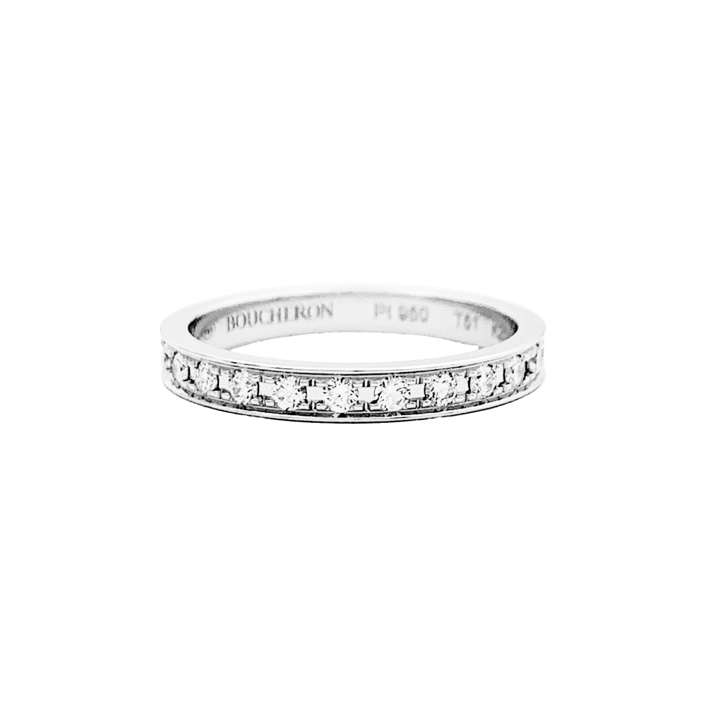 Bague Alliance BOUCHERON "Beloved" en platine et diamants - Castafiore