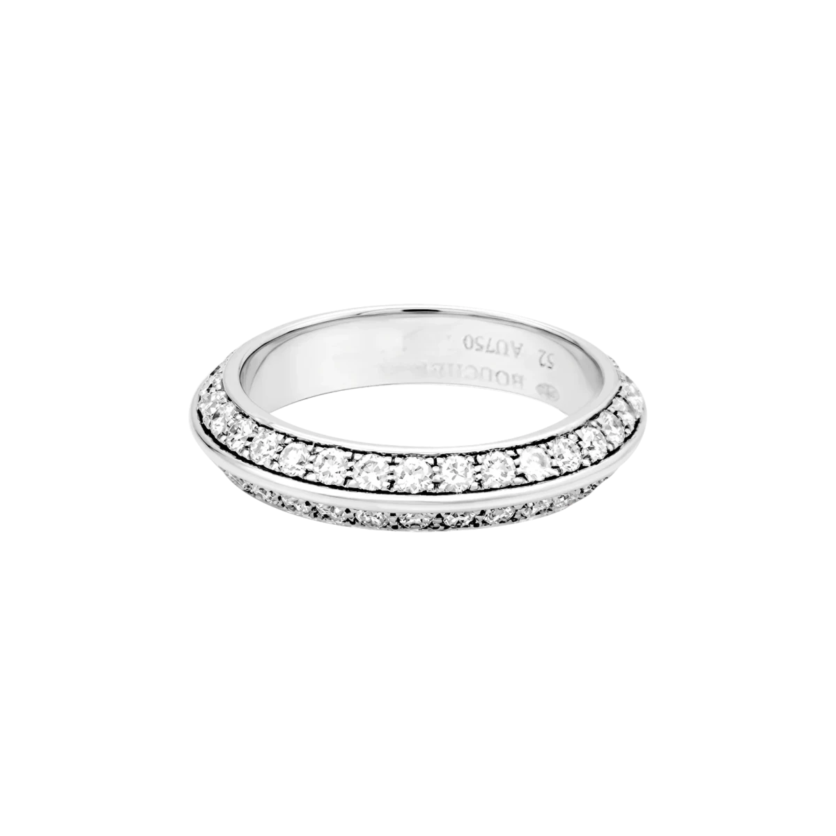 Bague Alliance BOUCHERON "Éternelle" en or blanc et diamants - Castafiore