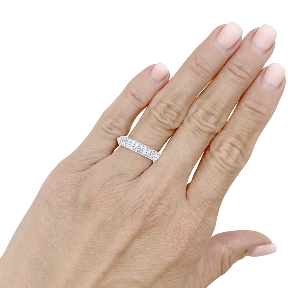 Bague Alliance BOUCHERON "Éternelle" en or blanc et diamants - Castafiore