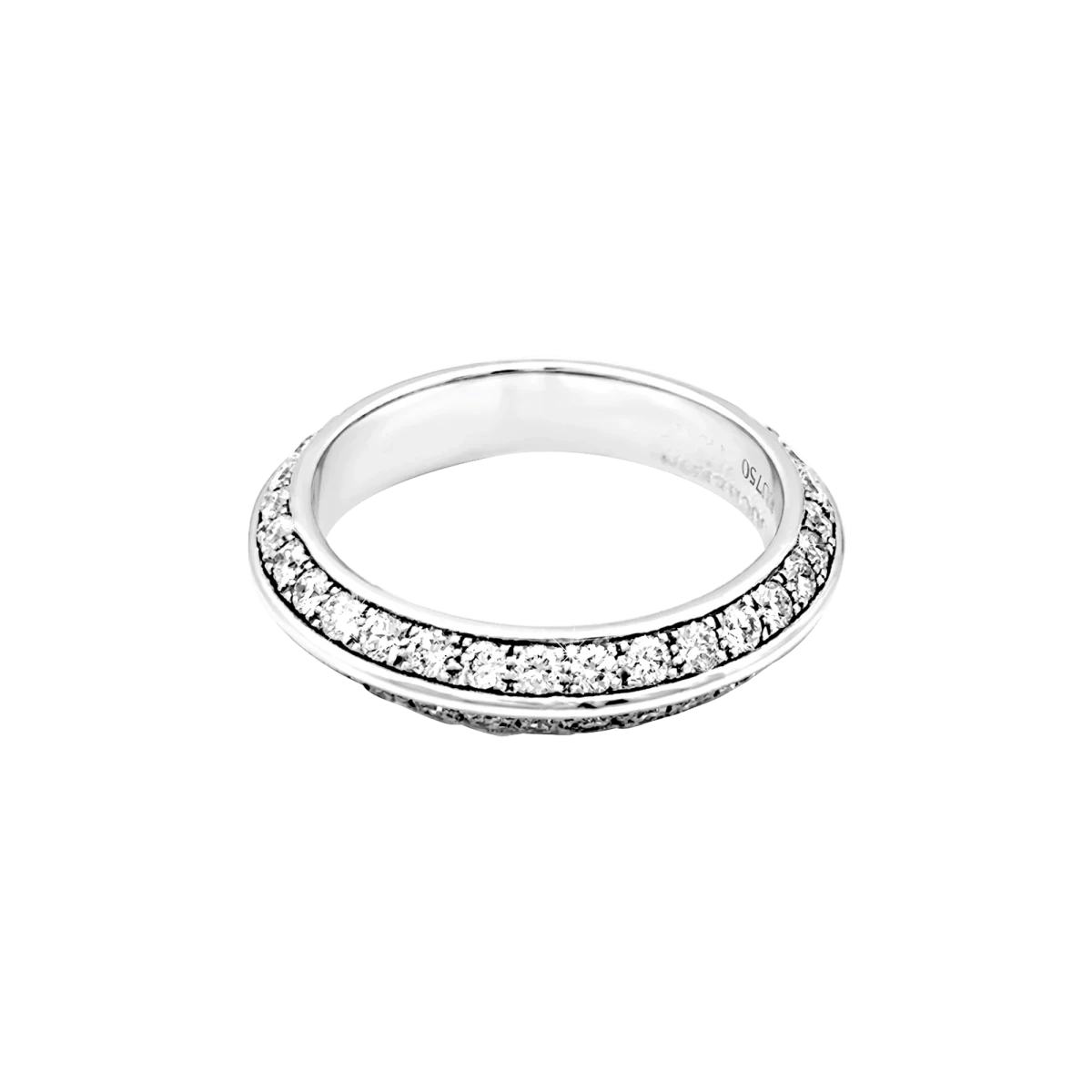 Bague Alliance BOUCHERON "Éternelle" en or blanc et diamants - Castafiore