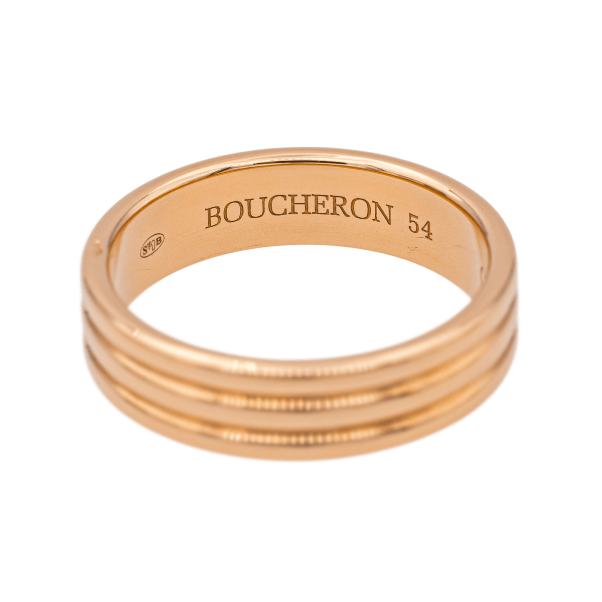 Bague Alliance BOUCHERON "Godron" en or rose - Castafiore