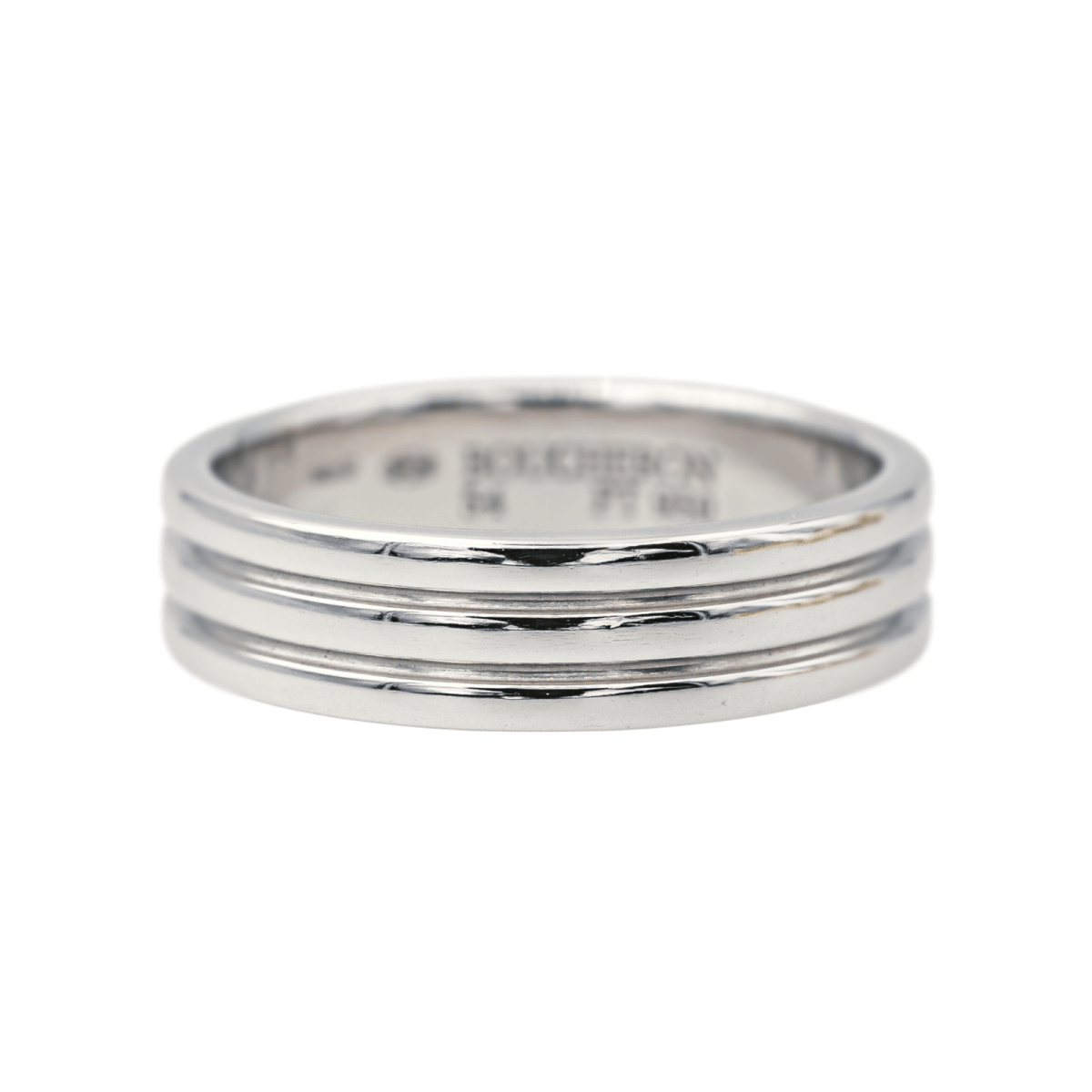 Bague Alliance BOUCHERON "Godron" en platine - Castafiore