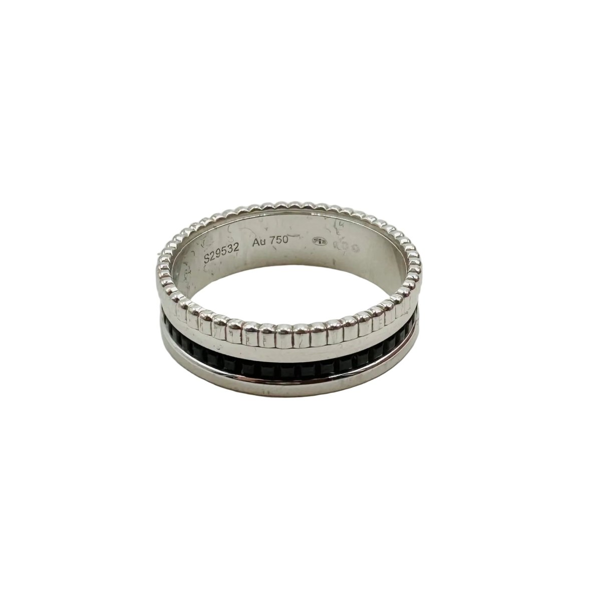 Bague Alliance BOUCHERON "Quatre Black Edition" en or blanc et PVD noir - Castafiore