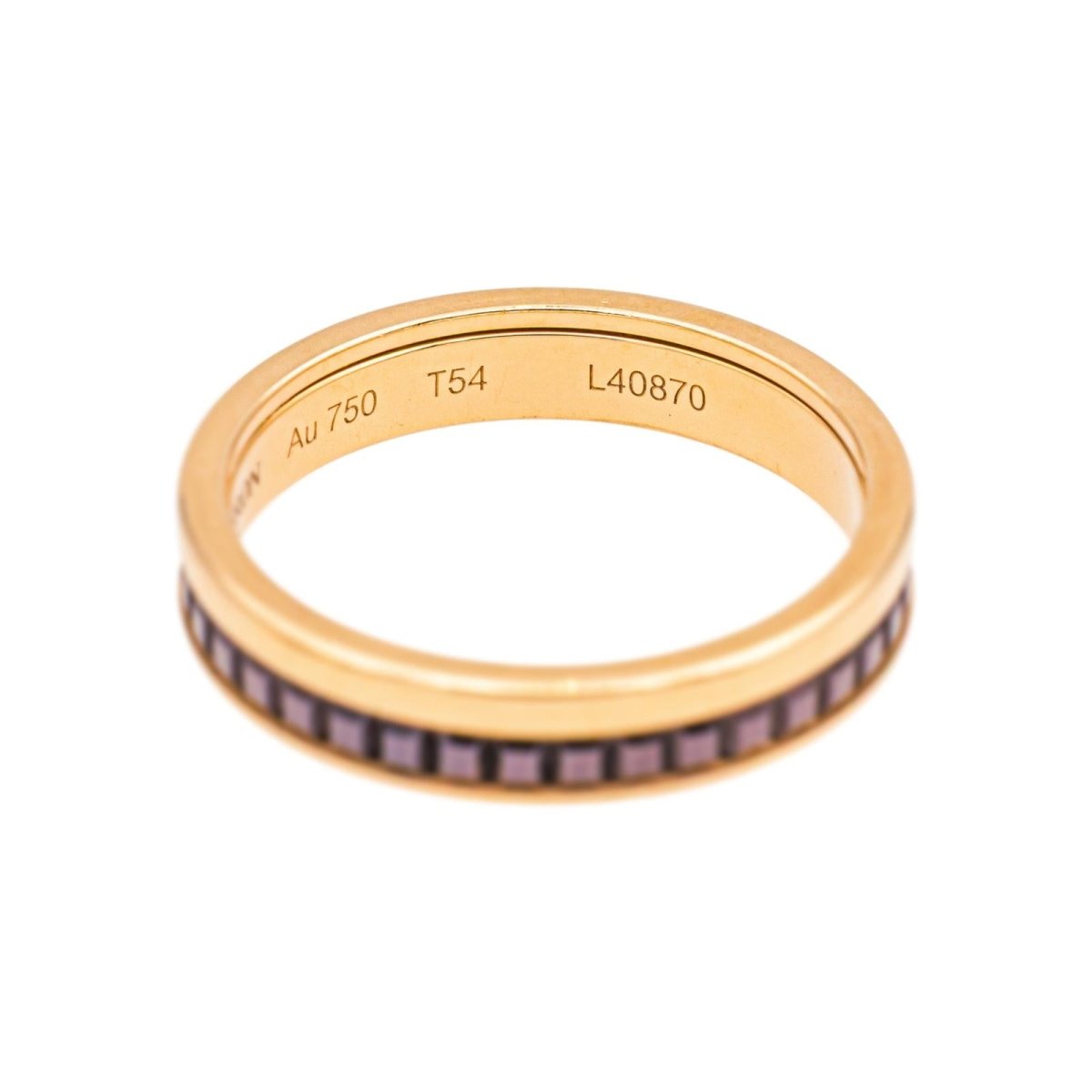 Bague Alliance BOUCHERON "Quatre Classique" en or rose et céramique - Castafiore