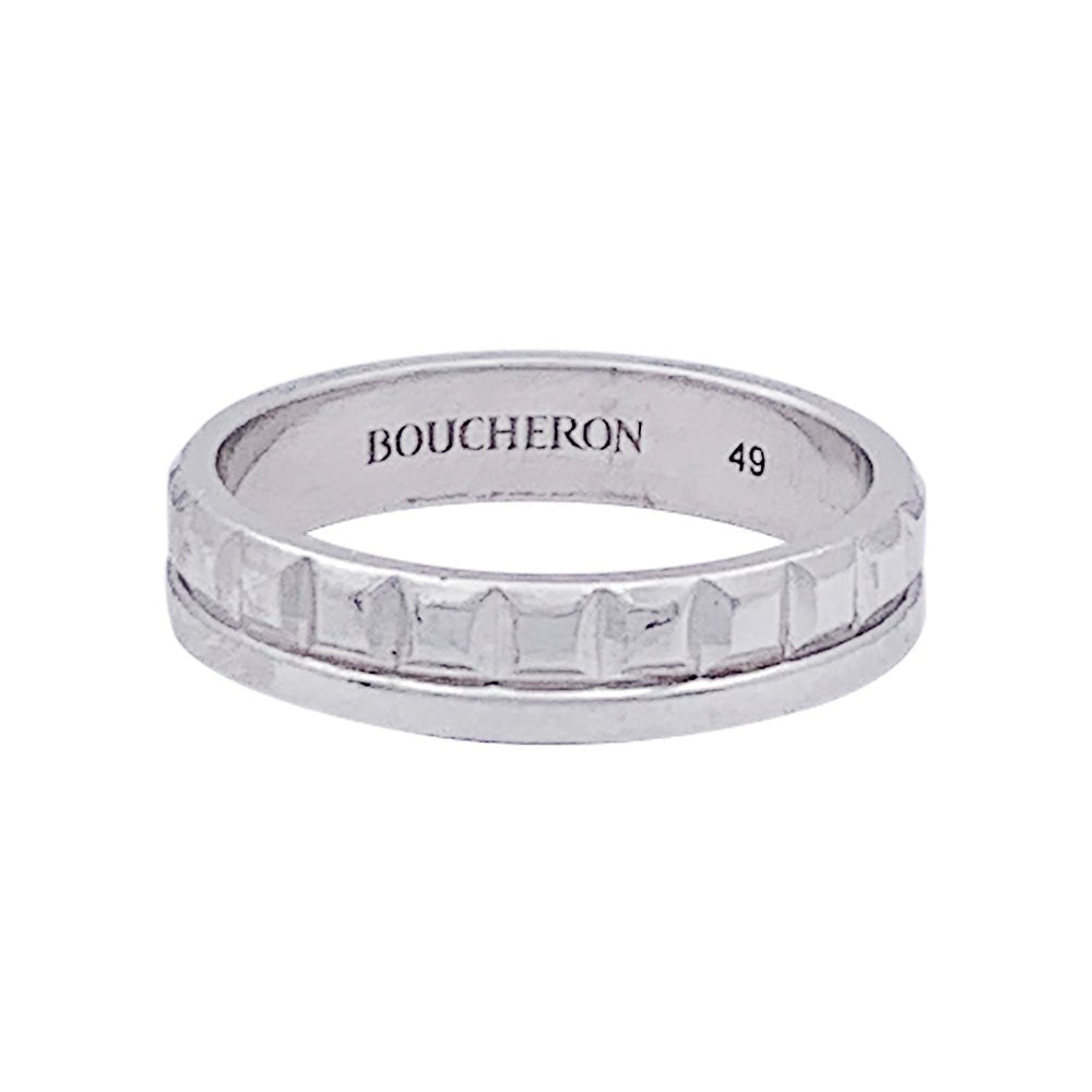 Bague Alliance BOUCHERON "Quatre Radiant Edition" en or blanc. - Castafiore