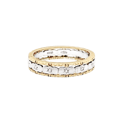 Bague Alliance BUCCELLATI en or blanc et or jaune - Castafiore