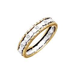 Bague Alliance BUCCELLATI en or blanc et or jaune - Castafiore
