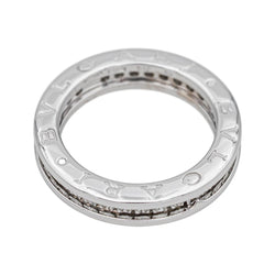 Bague Alliance BULGARI "B.zero1" en or blanc et diamants - Castafiore