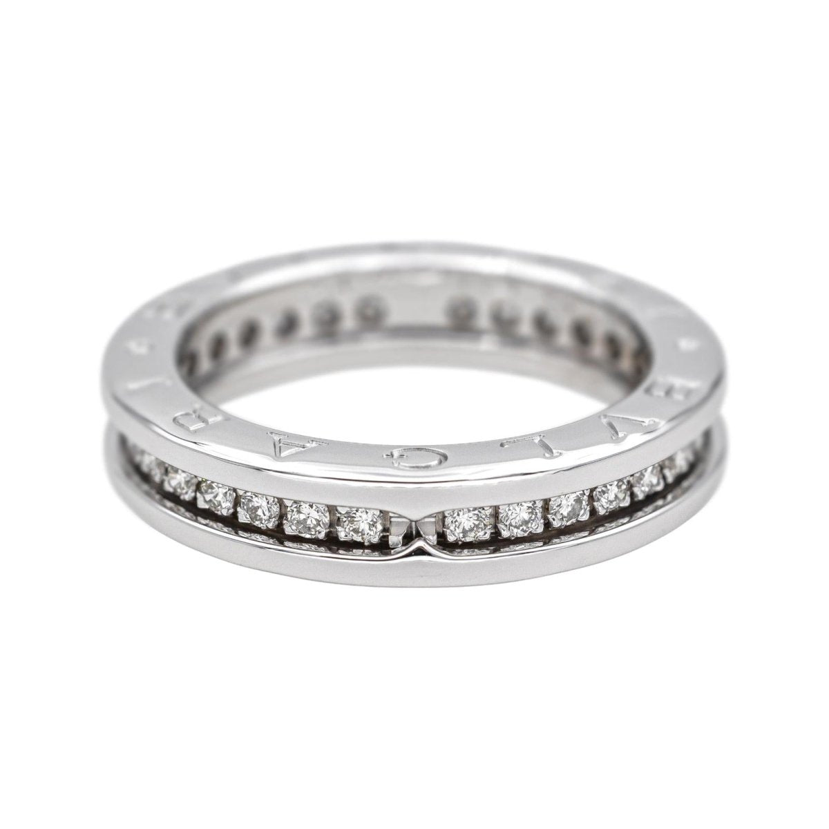 Bague Alliance BULGARI "B.zero1" en or blanc et diamants - Castafiore