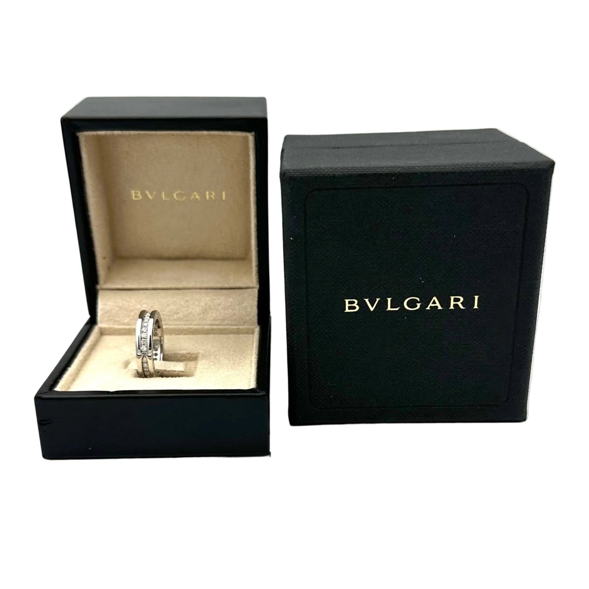 Bague Alliance BULGARI "B.Zéro1" en or blanc et diamants - Castafiore