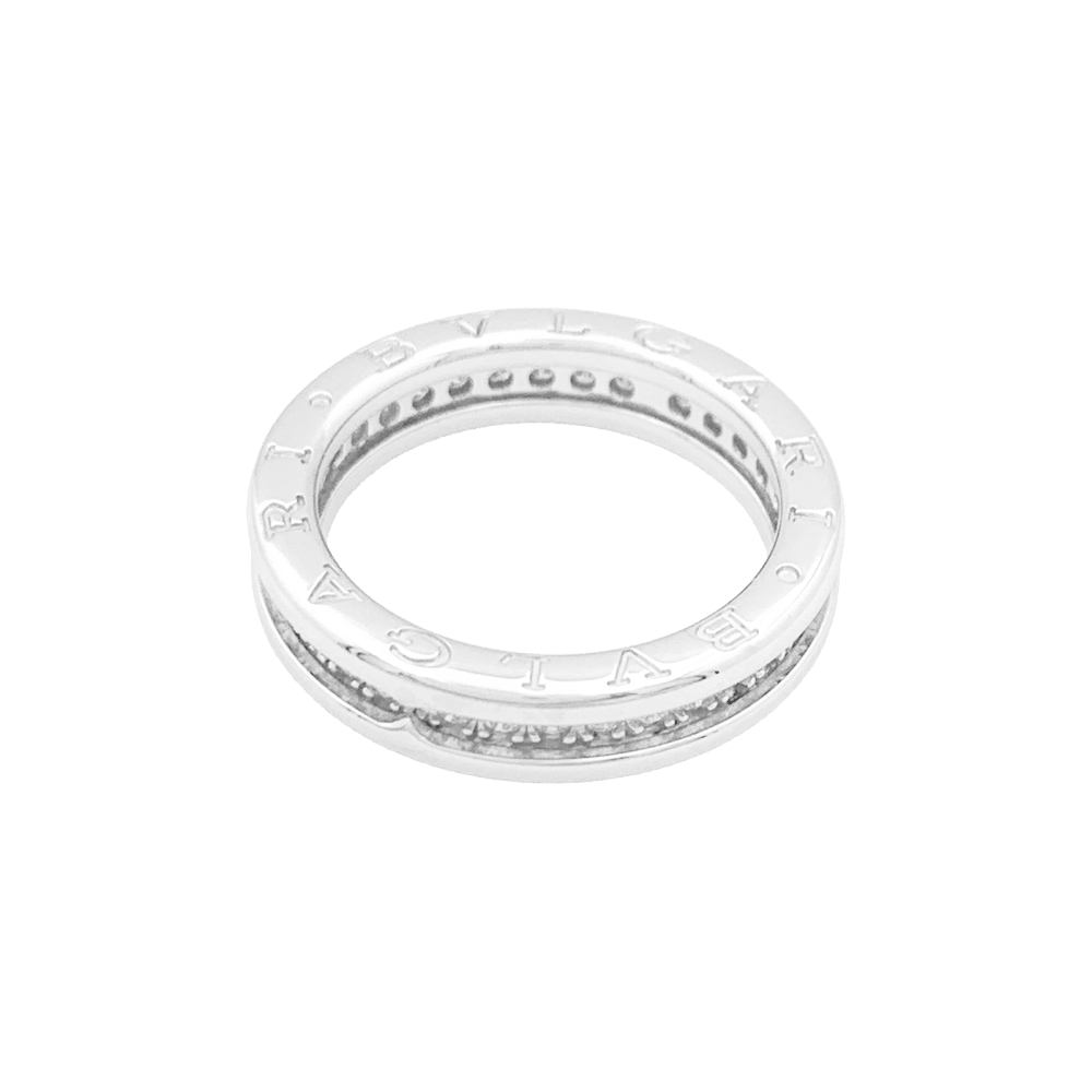 Bague Alliance BULGARI "B.Zero1" en or blanc et diamants - Castafiore