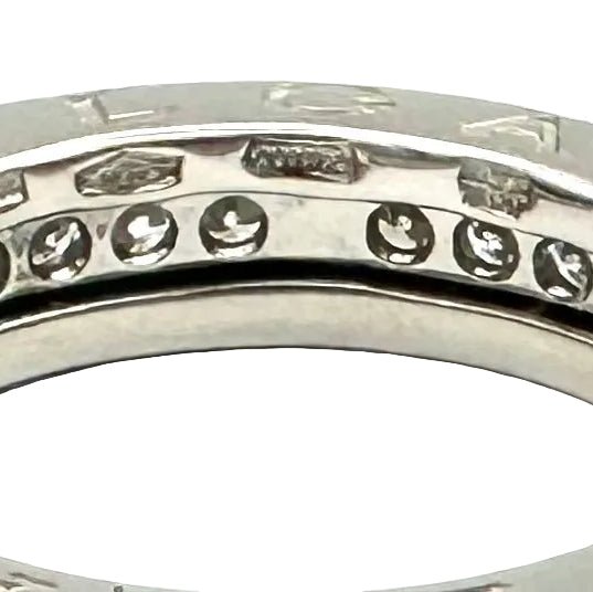 Bague Alliance BULGARI "B.Zéro1" en or blanc et diamants - Castafiore