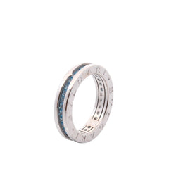 Bague Alliance BULGARI "B.Zero1" en or blanc et topazes - Castafiore