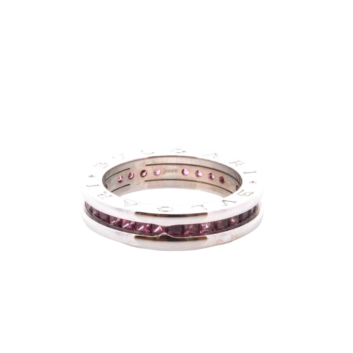 Bague Alliance BULGARI "B.zero1" en or blanc et topazes - Castafiore