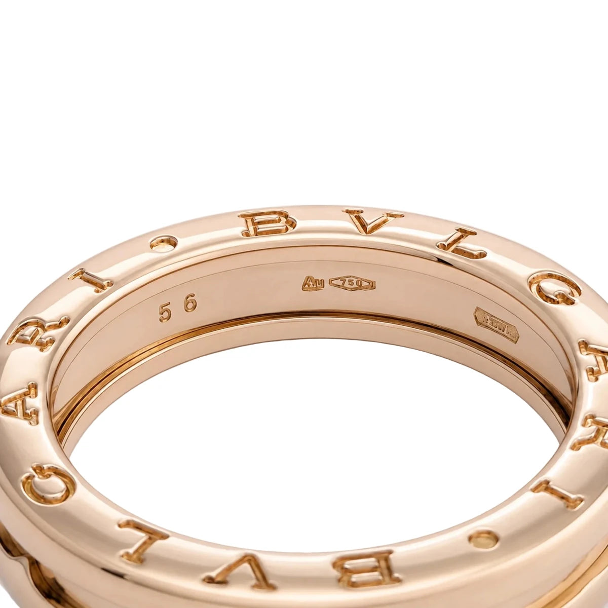 Bague Alliance BULGARI "B.Zero1" en or rose - Castafiore