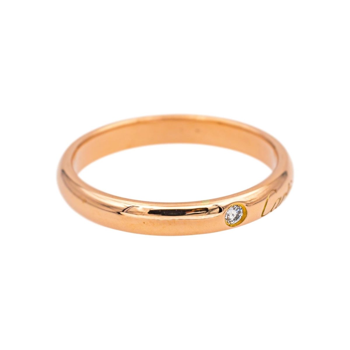 Bague Alliance CARTIER "Alliance C" en or rose et diamant - Castafiore