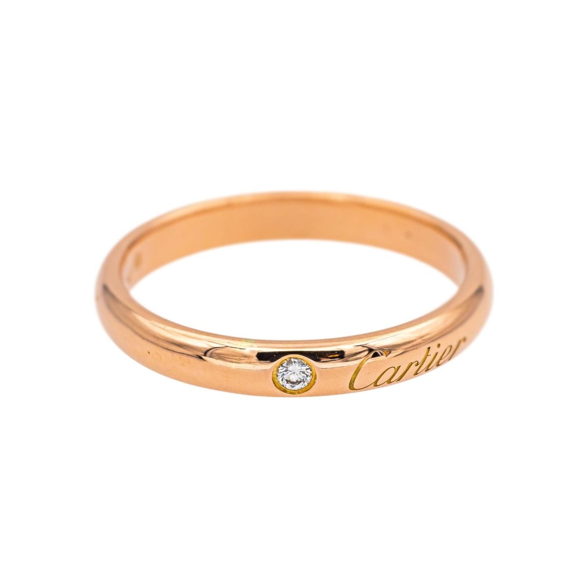 Bague Alliance CARTIER "Alliance C" en or rose et diamant - Castafiore