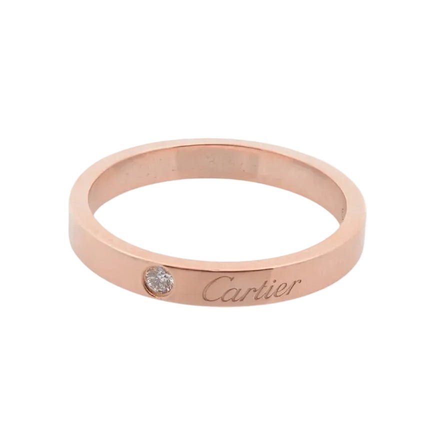 Bague Alliance CARTIER "C de Cartier" en or rose et diamant - Castafiore