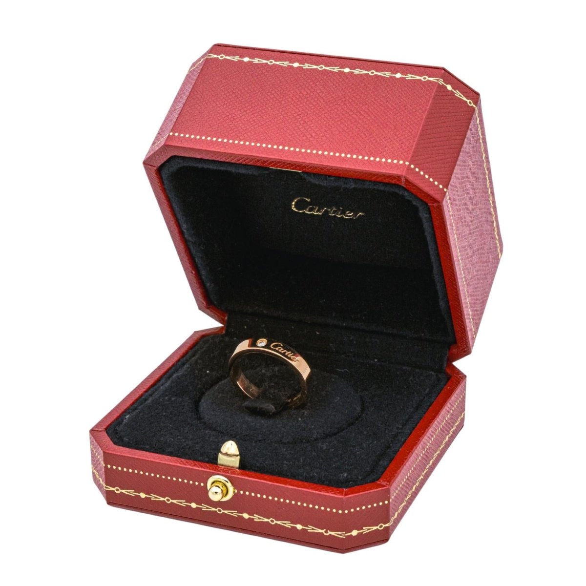 Bague Alliance CARTIER "C de Cartier" en or rose et diamant - Castafiore
